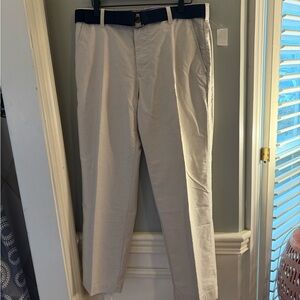NWT Izod Tan Chinos Flat-Front Khaki